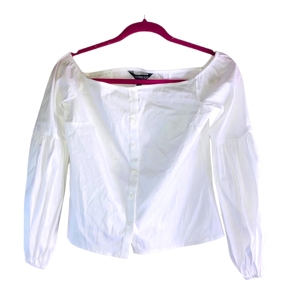 NWT Express White Cotton‎ Blouse Size CS